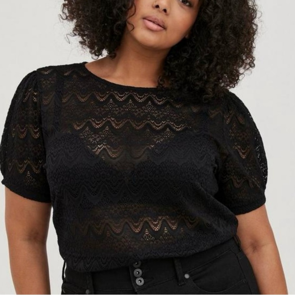 Torrid Black Lace Blouse